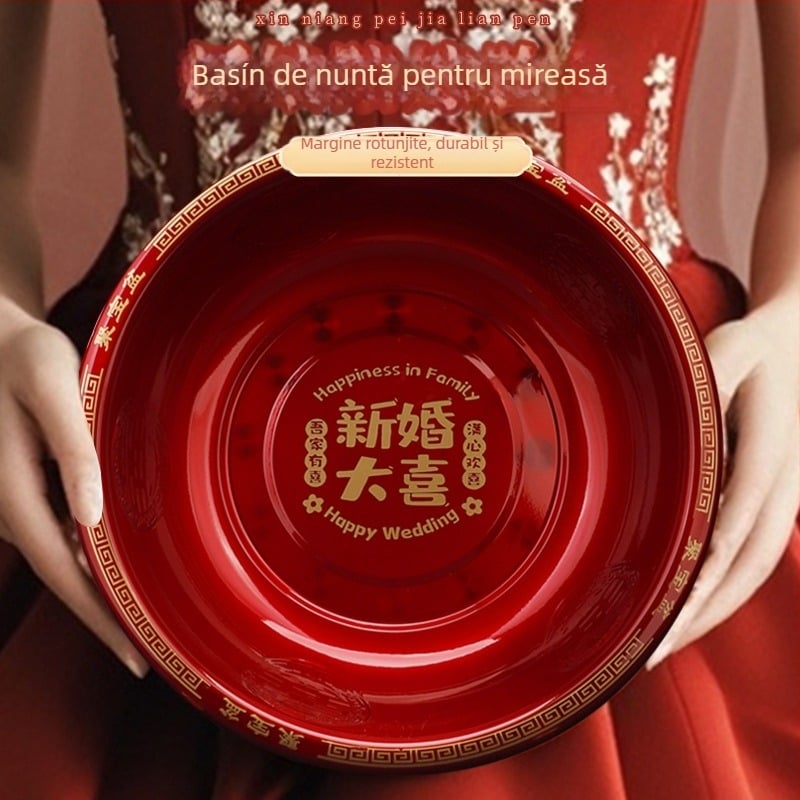 Set de bazine din fier pentru nuntă – pereche pentru zestre și decor, model text, agățare cu bandă adezivă, ambalare standard