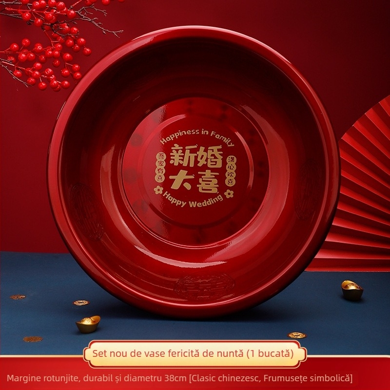 Set de bazine din fier pentru nuntă – pereche pentru zestre și decor, model text, agățare cu bandă adezivă, ambalare standard