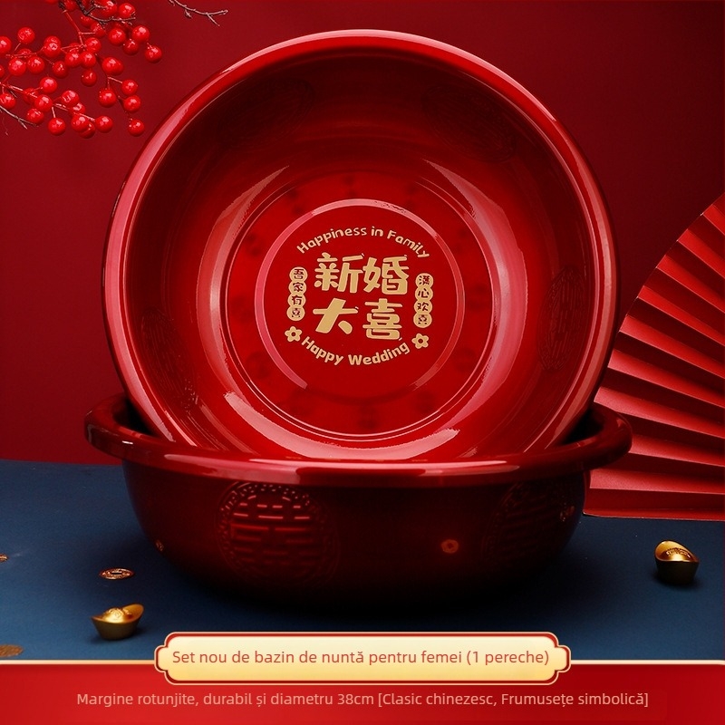 Set de bazine din fier pentru nuntă – pereche pentru zestre și decor, model text, agățare cu bandă adezivă, ambalare standard