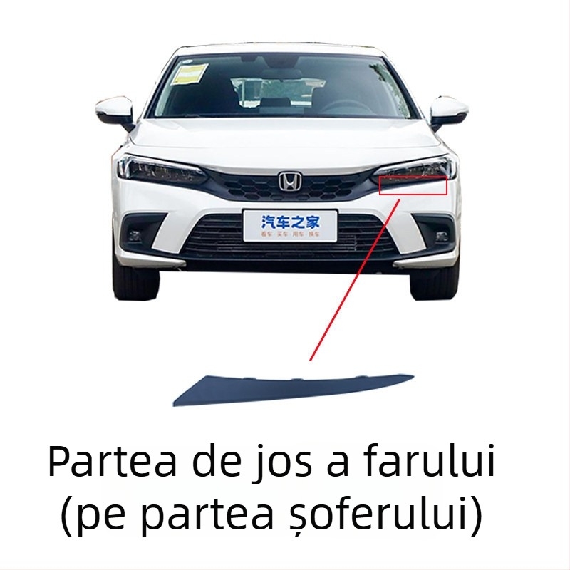 Grilă de radiator cu plasă hexagonală pentru Honda Civic 11-a generație, construcție metalică, compatibilă cu transmisie MT, potrivire originală din fabrică