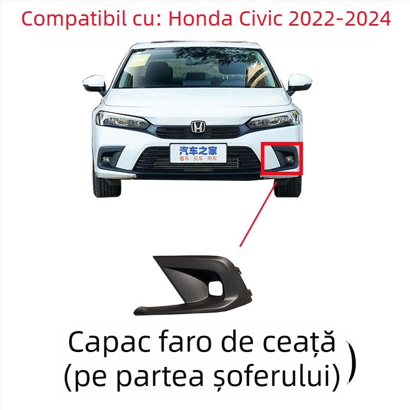 Grilă de radiator cu plasă hexagonală pentru Honda Civic 11-a generație, construcție metalică, compatibilă cu transmisie MT, potrivire originală din fabrică