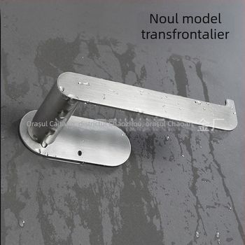 Holder pentru hârtie igienică din oțel inoxidabil, rotund, finisaj lucios, stil modern minimalist, pentru baie