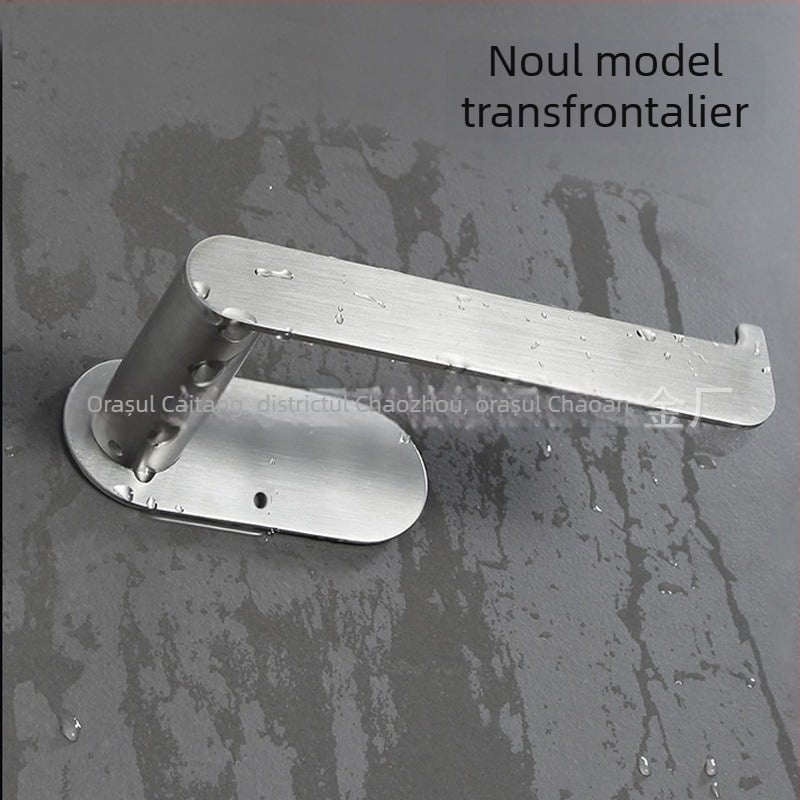 Holder pentru hârtie igienică din oțel inoxidabil, rotund, finisaj lucios, stil modern minimalist, pentru baie