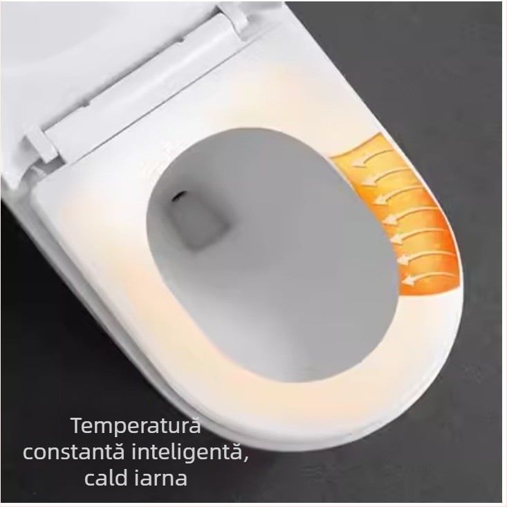 Șezut de toaletă cu încălzire prin termostat, design mare în formă U, încălzire electrică cu temperatură constantă, material PP, distanță reglabilă a găurilor de montaj 12–17 cm
