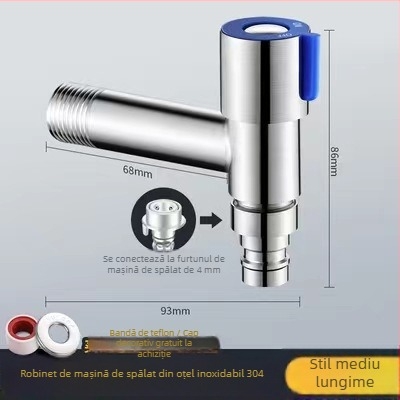 Valvă unghiulară mini din oțel inoxidabil 304 pentru ape calde, montaj în perete, model Mini Angle Valve, presiune de lucru 1,2 MPa