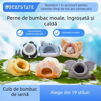 Cuib pentru animale de companie, cald iarna — material: floare de mătase; adăpost de iarnă pentru animale mici