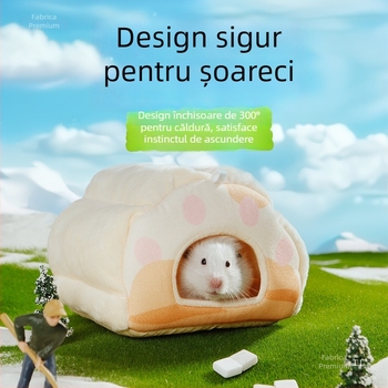 Cuib pentru animale de companie, cald iarna — material: floare de mătase; adăpost de iarnă pentru animale mici
