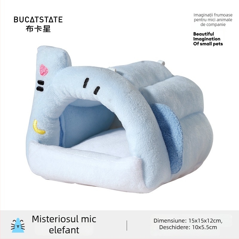 Cuib pentru animale de companie, cald iarna — material: floare de mătase; adăpost de iarnă pentru animale mici