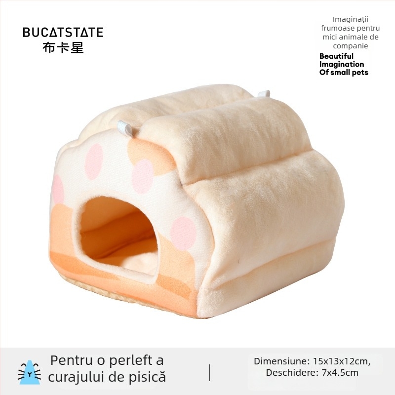 Cuib pentru animale de companie, cald iarna — material: floare de mătase; adăpost de iarnă pentru animale mici