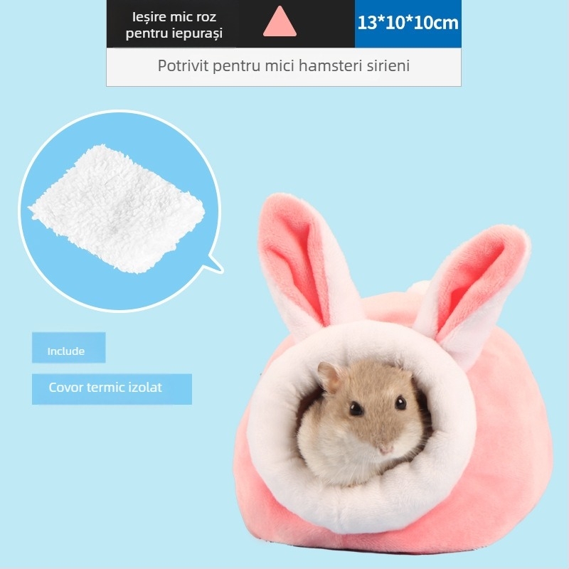 Cuib pentru animale de companie, cald iarna — material: floare de mătase; adăpost de iarnă pentru animale mici