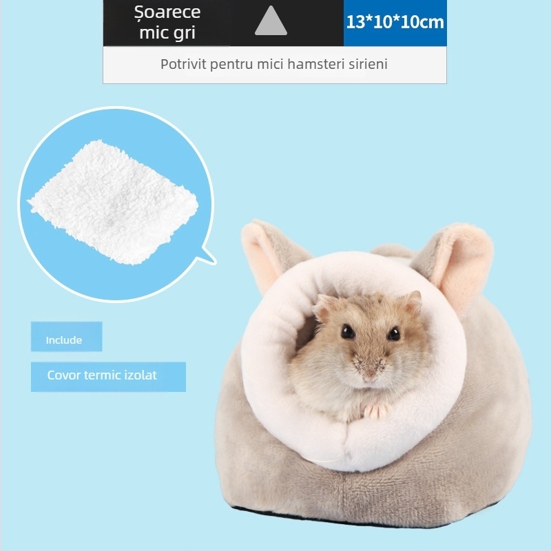 Cuib pentru animale de companie, cald iarna — material: floare de mătase; adăpost de iarnă pentru animale mici