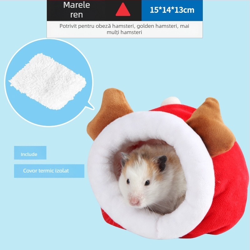Cuib pentru animale de companie, cald iarna — material: floare de mătase; adăpost de iarnă pentru animale mici