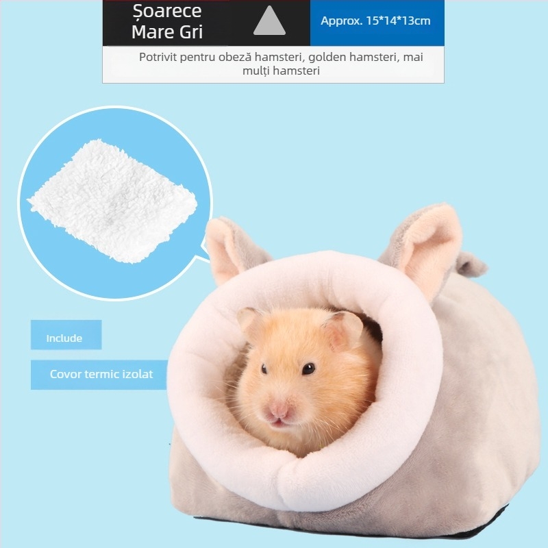 Cuib pentru animale de companie, cald iarna — material: floare de mătase; adăpost de iarnă pentru animale mici