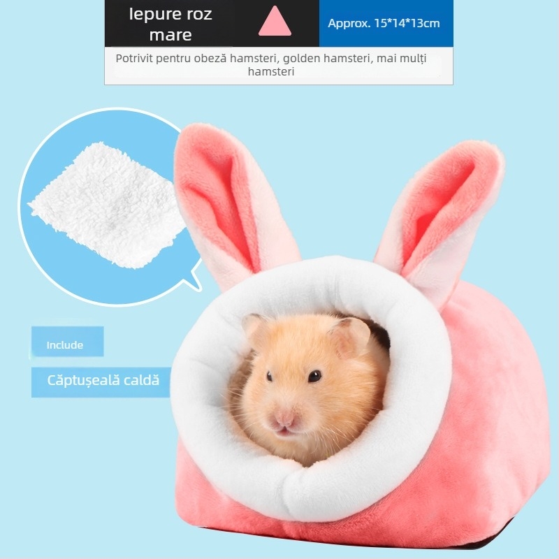 Cuib pentru animale de companie, cald iarna — material: floare de mătase; adăpost de iarnă pentru animale mici