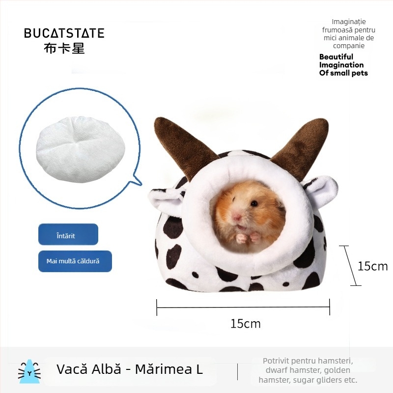 Cuib pentru animale de companie, cald iarna — material: floare de mătase; adăpost de iarnă pentru animale mici