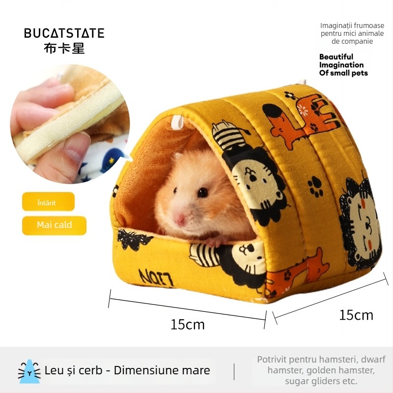 Cuib pentru animale de companie, cald iarna — material: floare de mătase; adăpost de iarnă pentru animale mici