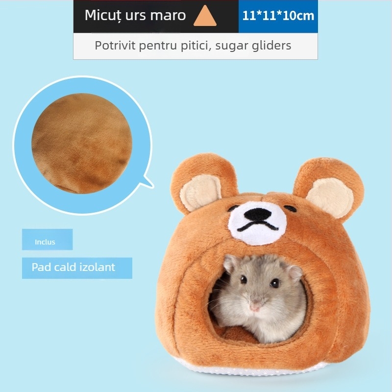 Cuib pentru animale de companie, cald iarna — material: floare de mătase; adăpost de iarnă pentru animale mici