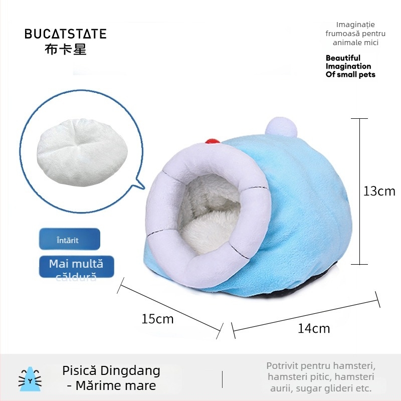 Cuib pentru animale de companie, cald iarna — material: floare de mătase; adăpost de iarnă pentru animale mici