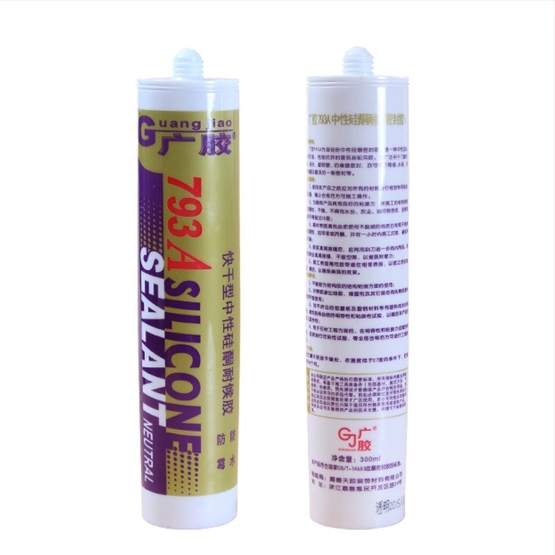 793-A Adeziv siliconic pentru sticlă, uscare rapidă, silicon neutru, sigilant adeziv dur, transparent