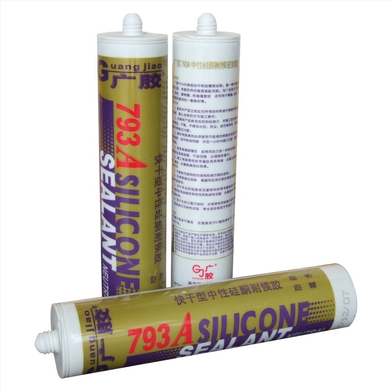 793-A Adeziv siliconic pentru sticlă, uscare rapidă, silicon neutru, sigilant adeziv dur, transparent