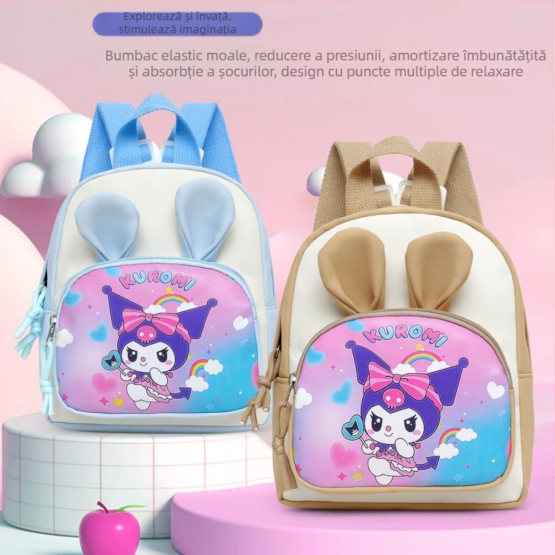 Rucsac pentru copii - Unisex, Nailon, Ultra-ușor, Model desen animat, Curele de umăr curbate