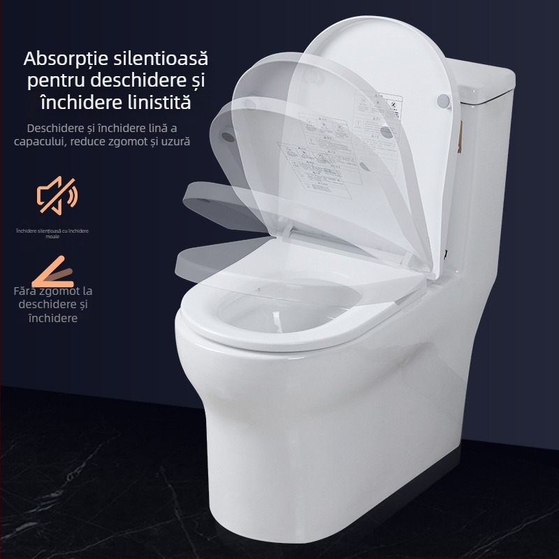 Scaun de toaletă inteligent cu temperatură constantă, panou PP, distanța dintre găuri reglabilă, stil minimalist, fără telecomandă.