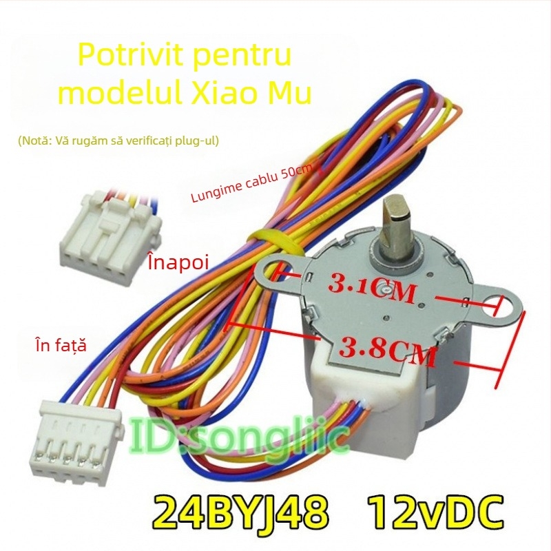 24BYJ48 Motor pas cu pas pentru ventilul de flux al apei la capacul de toaletă/bideu, 12V