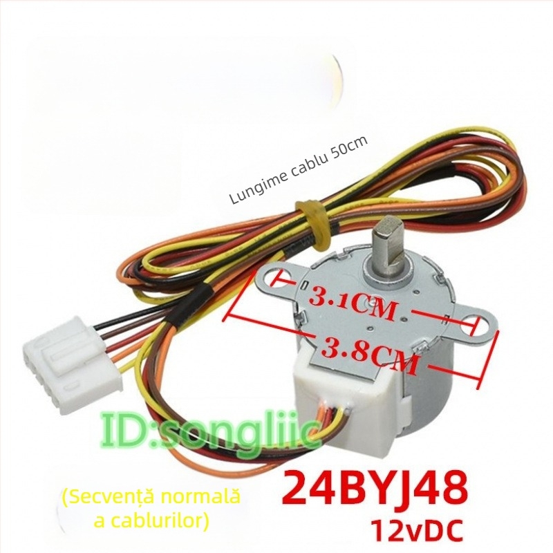 24BYJ48 Motor pas cu pas pentru ventilul de flux al apei la capacul de toaletă/bideu, 12V
