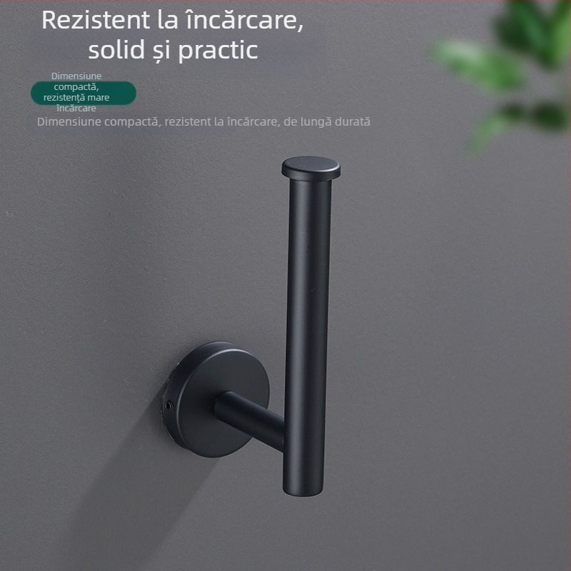 Yong qi suport de hârtie igienică din oțel inoxidabil - montaj pe perete fără găuri, formă pătrată, finisaj șlefuit, vopsire prin pulverizare, stil modern minimalist