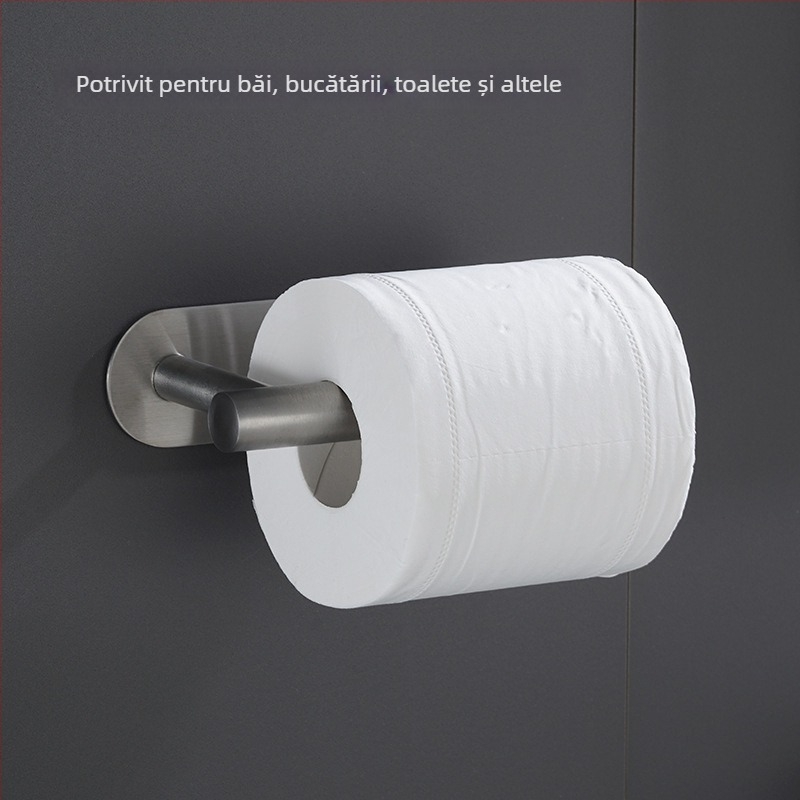Yong qi suport de hârtie igienică din oțel inoxidabil - montaj pe perete fără găuri, formă pătrată, finisaj șlefuit, vopsire prin pulverizare, stil modern minimalist
