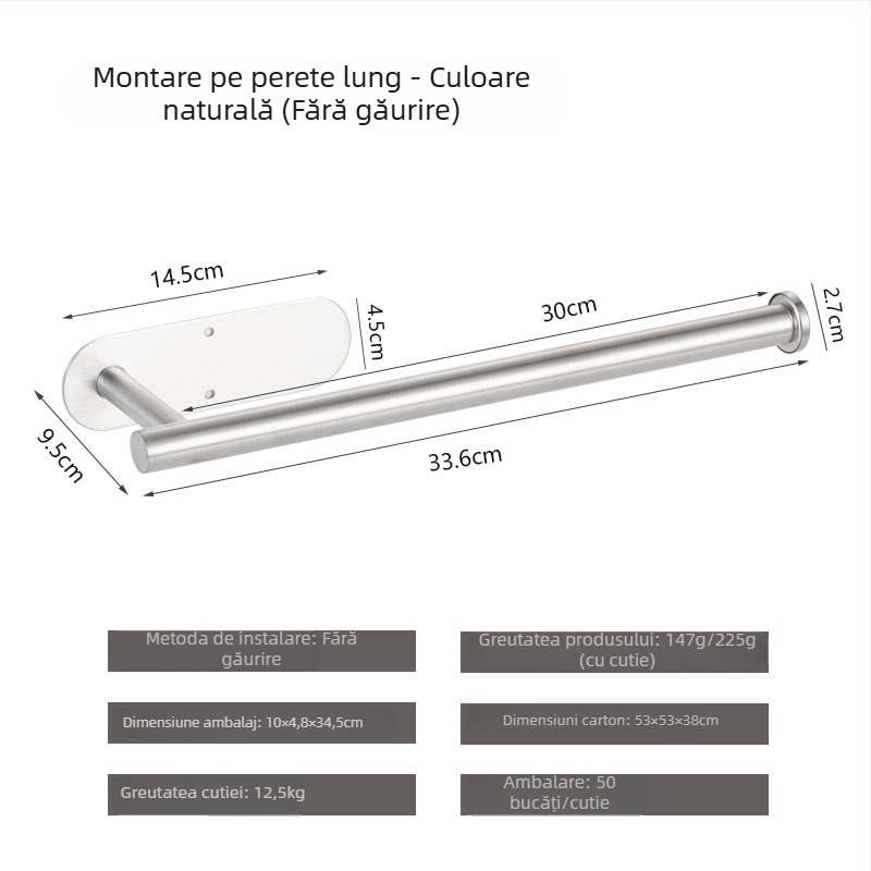 Yong qi suport de hârtie igienică din oțel inoxidabil - montaj pe perete fără găuri, formă pătrată, finisaj șlefuit, vopsire prin pulverizare, stil modern minimalist
