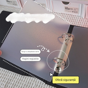 Album pentru carduri și fotografii cu foi detașabile, 50 de pagini, logo tipărit, personalizare disponibilă, Marcă: Cami