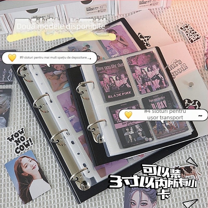 Album pentru carduri și fotografii cu foi detașabile, 50 de pagini, logo tipărit, personalizare disponibilă, Marcă: Cami