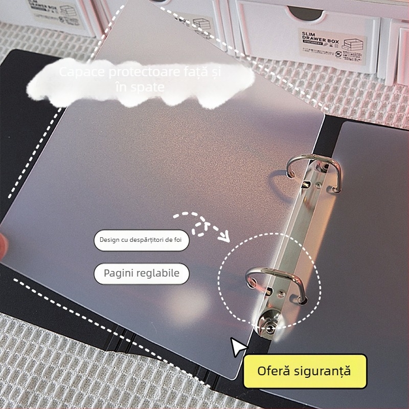 Album pentru carduri și fotografii cu foi detașabile, 50 de pagini, logo tipărit, personalizare disponibilă, Marcă: Cami