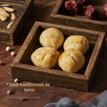Tava de ceai vintage – recuzită pentru fotografie culinară, farfurie în stil antic pentru compoziții still life cu mooncake, stil național