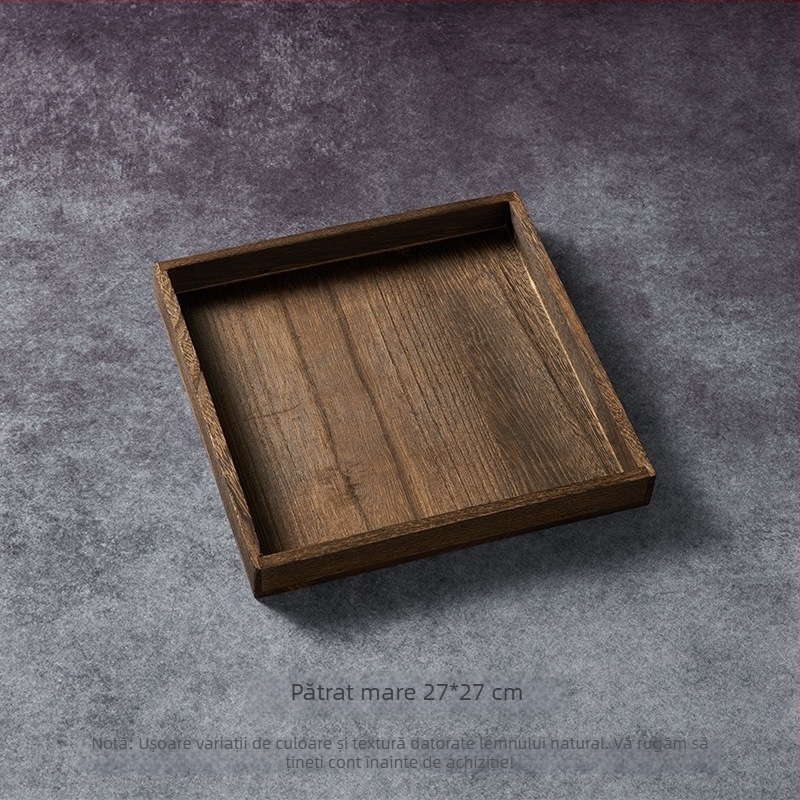 Tava de ceai vintage – recuzită pentru fotografie culinară, farfurie în stil antic pentru compoziții still life cu mooncake, stil național