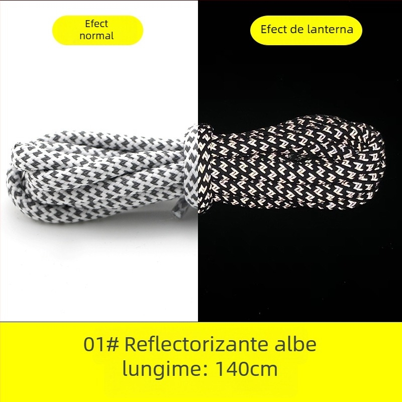 Adidași sneakers cu șireturi rotunde reflectorizante pentru Yeezy 350, 700 și 500 serii (talpă din cauciuc)