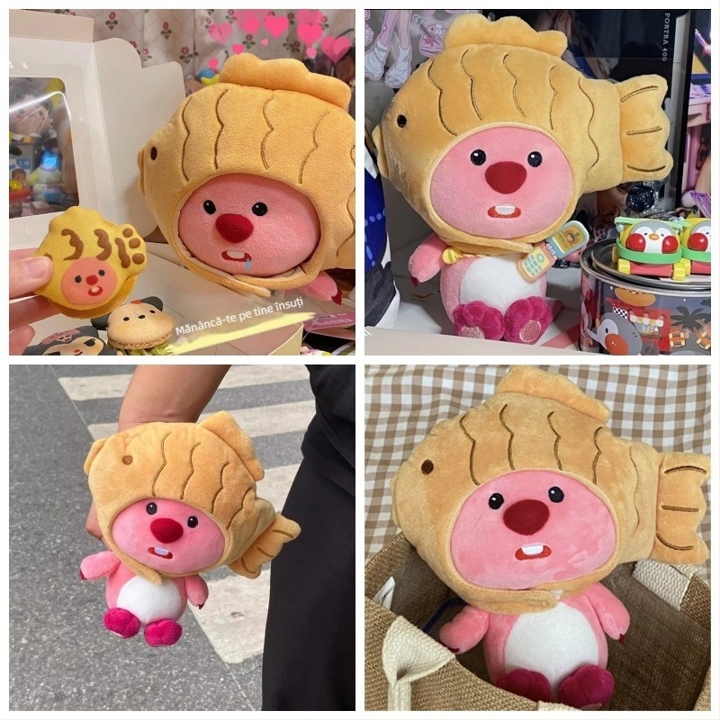 Păpușă din pluș, stil animal, design desen animat, umplutură din fibre de bumbac, pluș scurt, potrivită pentru 15–35 ani