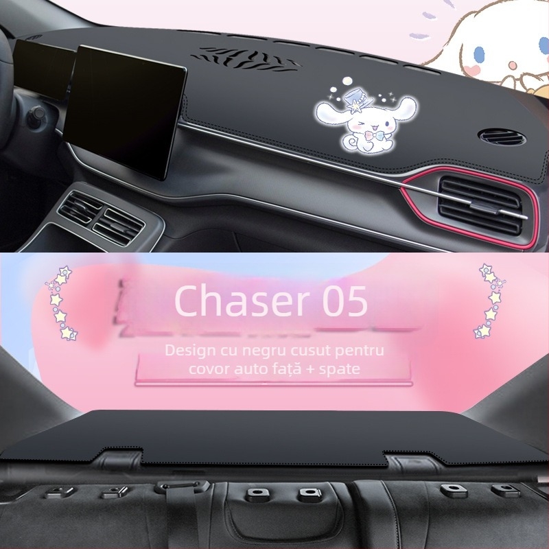 Covoraș de bord pentru mașină din microfibră, husă pentru consola centrală, protecție împotriva reflexiilor pe panoul de instrumente