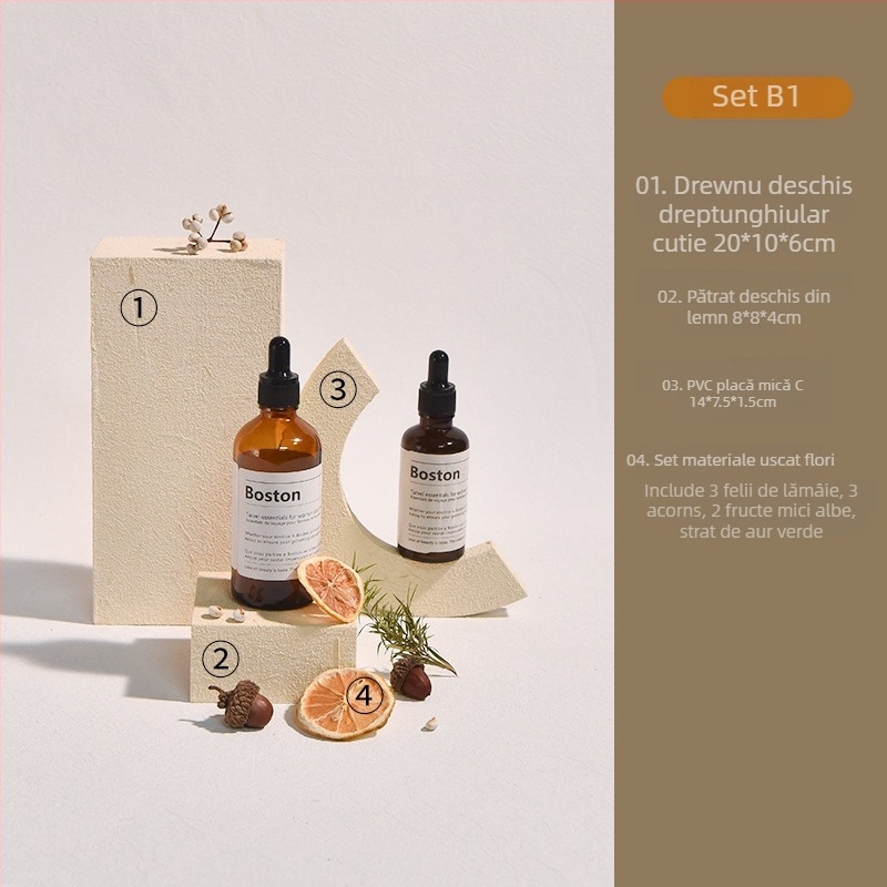 Cubă foto pentru recuzită cu textură geometrică, stil crem – Brand: Unique; Utilizare: călătorii de recreere; Material: Altul