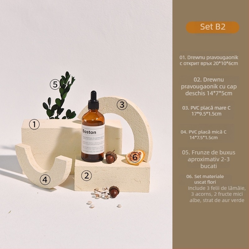 Cubă foto pentru recuzită cu textură geometrică, stil crem – Brand: Unique; Utilizare: călătorii de recreere; Material: Altul