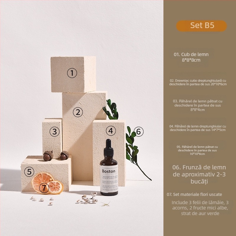 Cubă foto pentru recuzită cu textură geometrică, stil crem – Brand: Unique; Utilizare: călătorii de recreere; Material: Altul