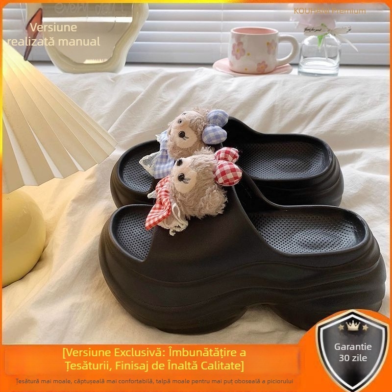 Papuci EVA cu un singur curea – vârf rotund, talpă groasă, antiderapant, pentru interior și exterior, vară 2025