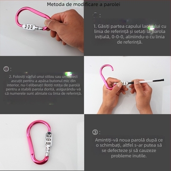 WITT RIGHT Încuietoare numerică tip D din aliaj de zinc pentru mobilier, grosimea tijelor 6–8 mm, distanța dintre tijelor 110 mm, model D-type