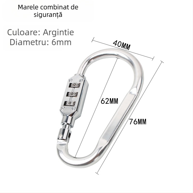 WITT RIGHT Încuietoare numerică tip D din aliaj de zinc pentru mobilier, grosimea tijelor 6–8 mm, distanța dintre tijelor 110 mm, model D-type