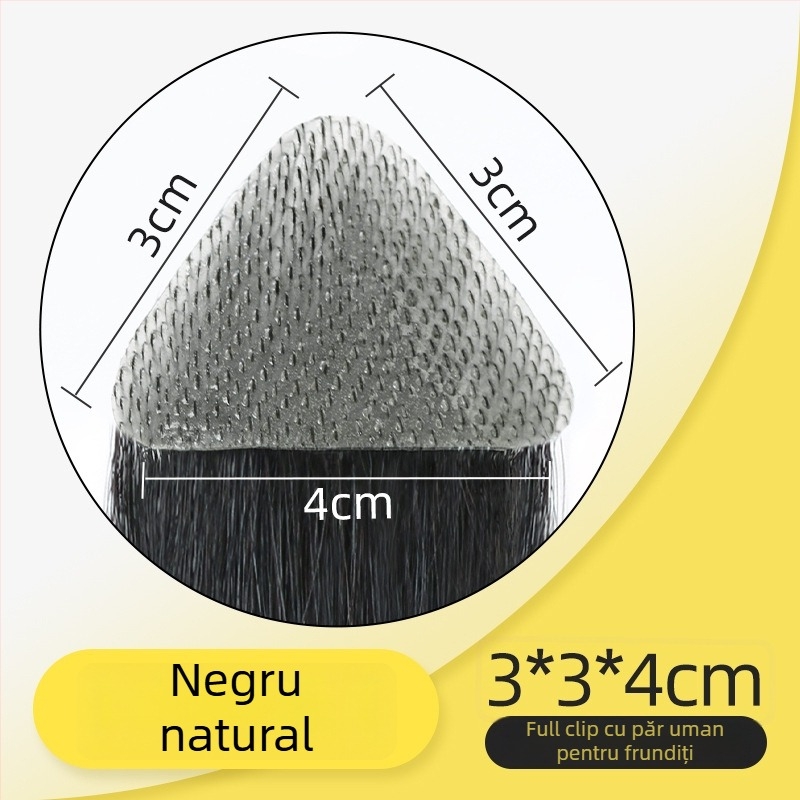 Patch de păr cu linie de păr în formă de M pentru bărbați și femei, țesut manual, păr uman, drept, poate fi vopsit sau tratat cu perm