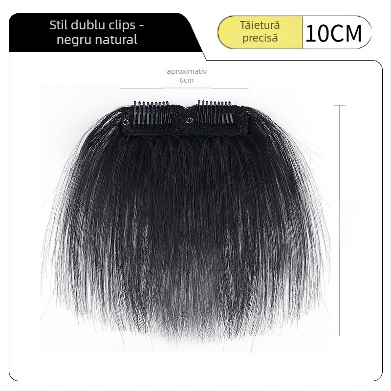 Patch de păr cu linie de păr în formă de M pentru bărbați și femei, țesut manual, păr uman, drept, poate fi vopsit sau tratat cu perm