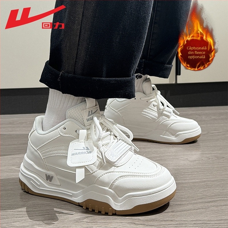 Adidași masculi cu platformă internă ascunsă pentru creșterea înălțimii, șireturi, partea superioară din piele sintetică, talpă PVC, potriviți pentru toamnă