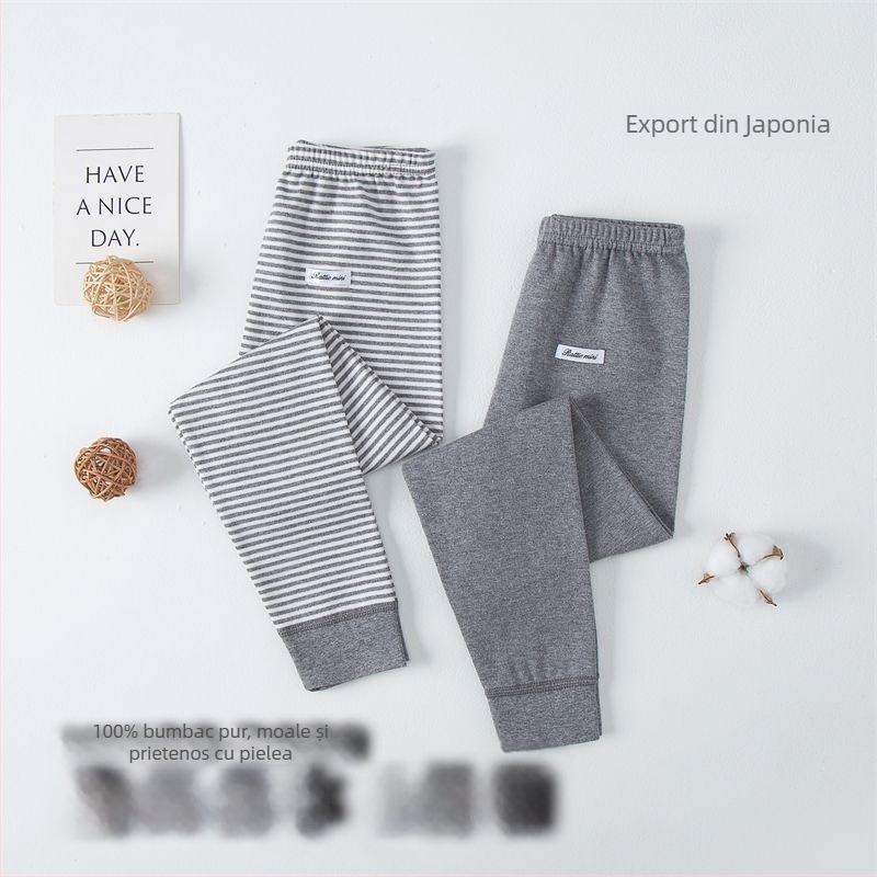 Pantaloni lungi pentru copii din 100% bumbac – unisex, Clasa de securitate A, pentru 3-8 ani, Iarnă 2021