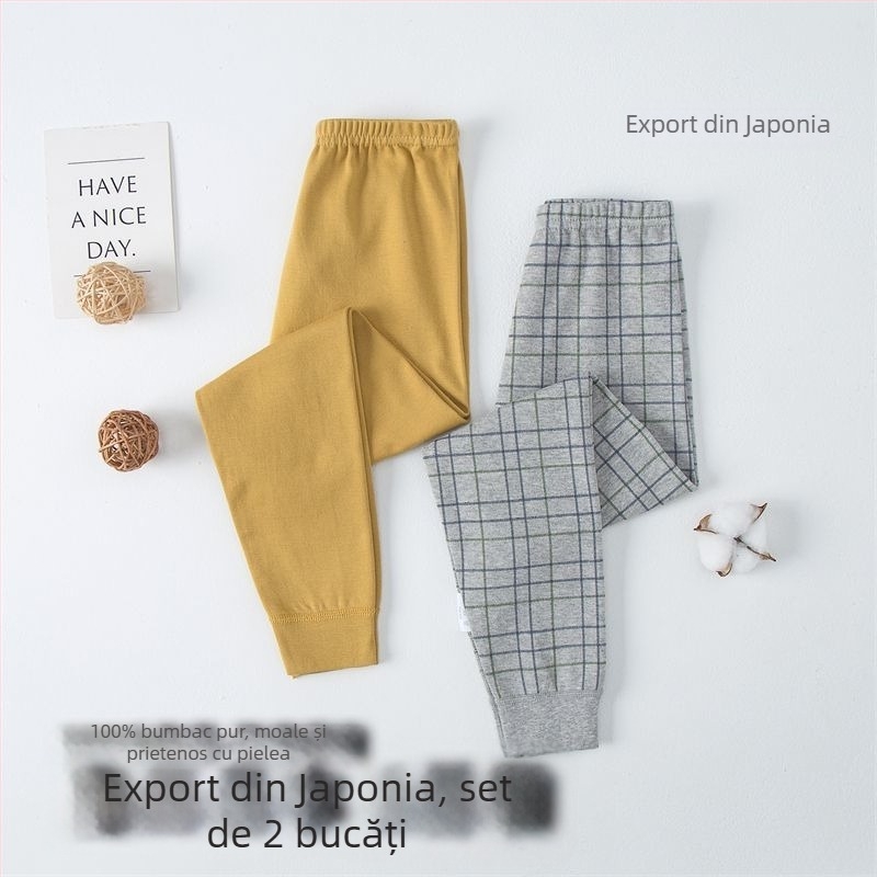 Pantaloni lungi pentru copii din 100% bumbac – unisex, Clasa de securitate A, pentru 3-8 ani, Iarnă 2021